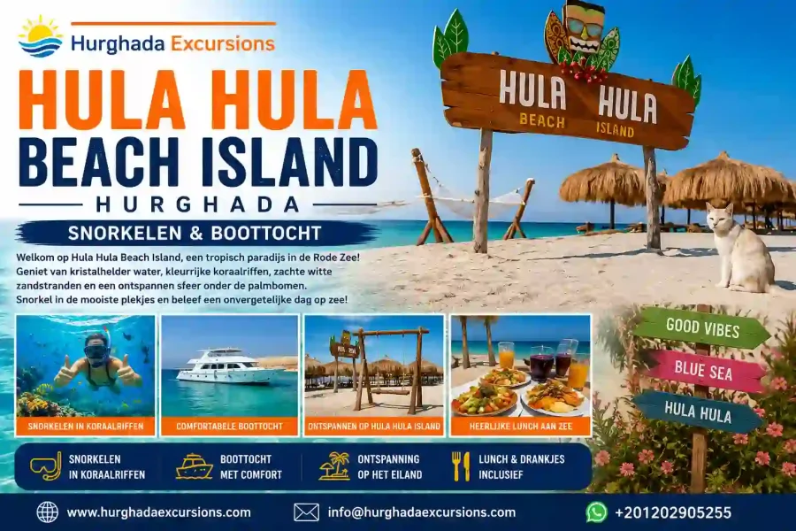 Hula Hula Beach Island Hurghada | Snorkelen & Boottocht