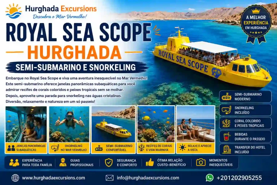 Royal Sea Scope Hurghada | Semi-Submarino e Snorkeling
