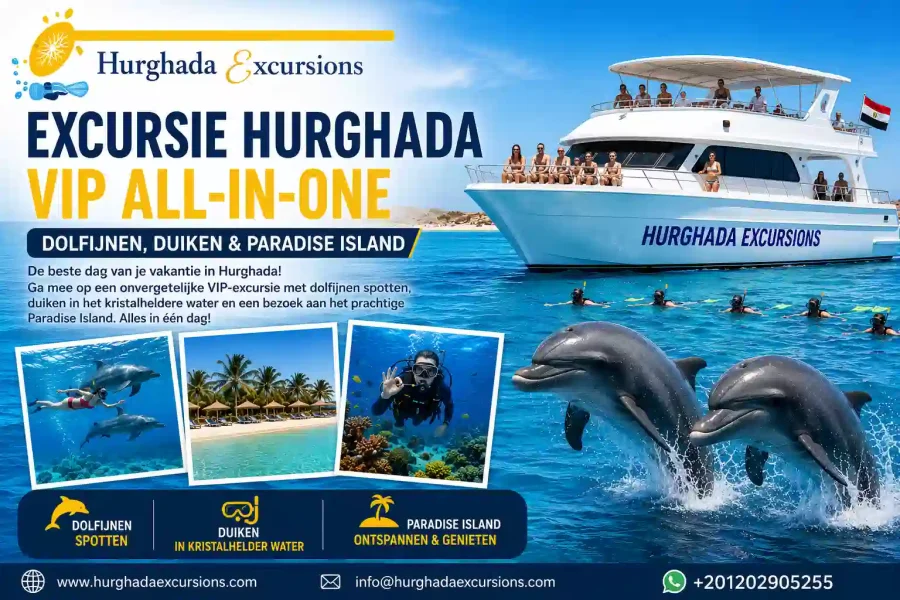 Excursie Hurghada VIP All-in-One | Dolfijnen, Duiken & Paradise Island