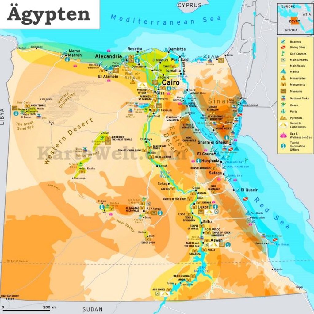 Ägypten Karte