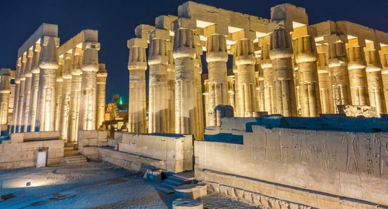 Luxor Temple contains multiple 12-columned 