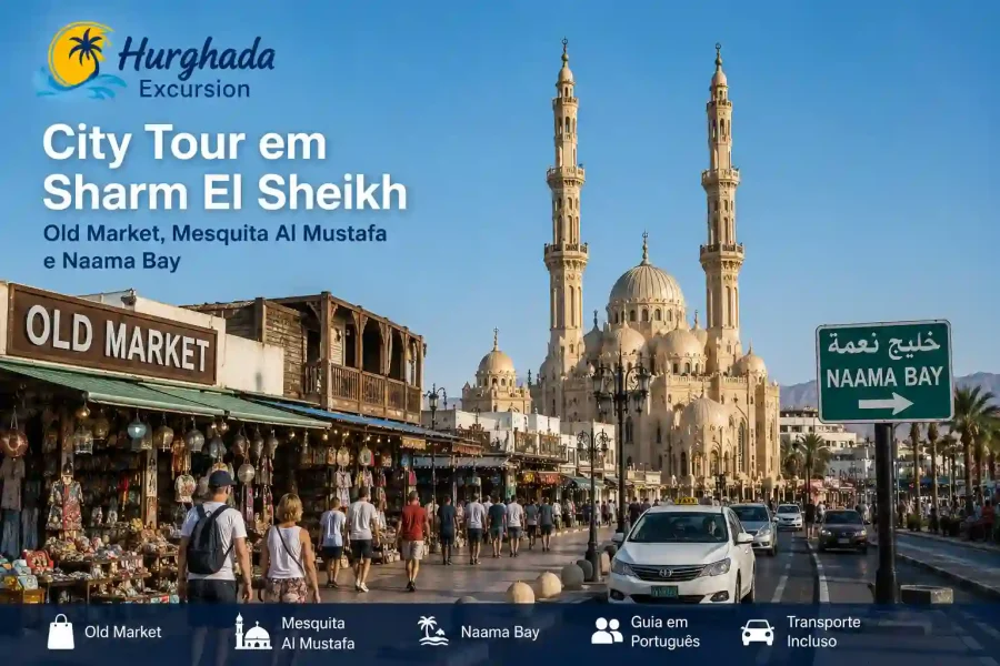 City Tour em Sharm El Sheikh | Old Market, Mesquita Al Mustafa e Naama Bay