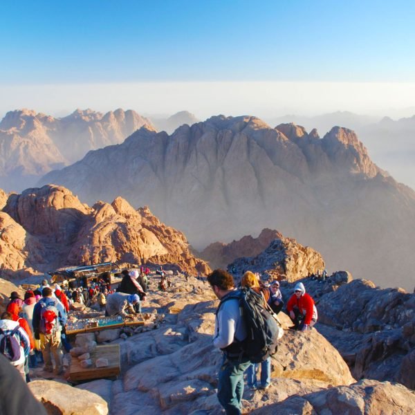 Sunrise from the summit of Mount Sinai on a tour from Sharm El Sheikh